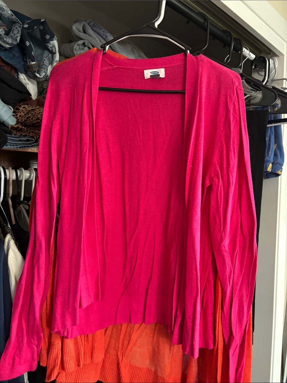 Old Navy Hot Pink Open-Front Women's Cardigan